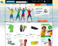 Webseite von Decathlon zum Decathlon Gutschein einlösen