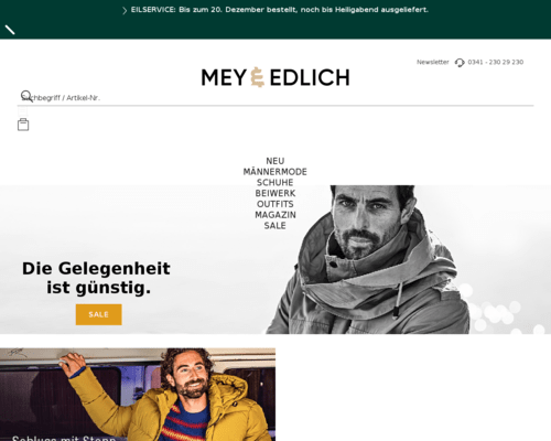 So sieht die Webseite von Mey und Edlich aus
