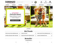 Webseite von Sarenza zum Sarenza Gutschein einlösen