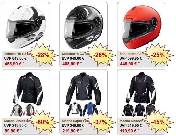Tolle Helme und Motorradbekleidung bei FC Moto